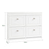 SoBuy FSR79-W Lavice se 4 zásuvkami Botník Lavička na boty Bílá 105x83x24cm