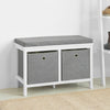 SoBuy FSR81-HG Komoda Lavice s úložným prostorem Lavice na boty se sedákem Truhla na boty Bílá 70x50x30cm