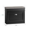 SoBuy FSR82-K-SCH Lavice s podsedákem Botník Černý 61x51x24cm