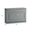 SoBuy FSR82-L-HG Botník Lavice s botníkem Světle šedý 75x51x24cm