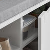 SoBuy FSR84-W Lavice na boty Lavice s úložným prostorem Lavice do předsíně Komoda na boty Bílá 90x45x30cm