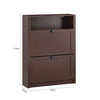 SoBuy FSR87-BR Botník Sklápěč bot Komoda Hnědá 80x110x24cm