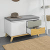 SoBuy FSR92-W Botník Lavice s úložným prostorem Lavice do předsíně 80x51x38cm