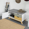 SoBuy FSR92-W Botník Lavice s úložným prostorem Lavice do předsíně 80x51x38cm