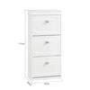 SoBuy FSR94-W Sklápěč bot Botník se 3 klopami Bílý 53x117x24cm