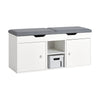 SoBuy FSR96-W Lavice se dvěma podsedáky Lavice na boty s úložným prostorem Bílá 100x48x34cm