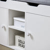 SoBuy FSR96-W Lavice se dvěma podsedáky Lavice na boty s úložným prostorem Bílá 100x48x34cm