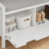 SoBuy FSR97-W Lavice s podsedákem Lavička na boty s úložným prostorem Sklápěčka na boty Bílá 91x50x30cm