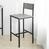 SoBuy FST53-HGx2 Sada 2 barových židlí s opěradlem Pultové židle s podnožkou výška sedáku 67 cm 38x95x40cm