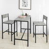 SoBuy FST53-HGx2 Sada 2 barových židlí s opěradlem Pultové židle s podnožkou výška sedáku 67 cm 38x95x40cm