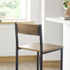 SoBuy FST53-XLX2 Sada 2 barových židlí s opěradlem Pultové židle s podnožkou Výška sedáku 67 cm 38x96x44cm