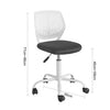 FST64-W Psací židle Stolní židle Dětská otočná židle Otočná židle Kancelářská židle Bílá Výška sedáku: 46-58cm