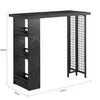 SoBuy FWT100-SCH Barový stůl Jídelní stůl Kuchyňský stůl Odkládací stolek Černý 120x105x50cm