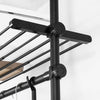 SoBuy KLS07-SCH Teleskopický stojan Teleskopický šatní systém Nastavitelný stojan na šaty Š (52-80) x V (233-300) cm