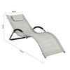 SoBuy OGS38-HG Sluneční lehátko, Zahradní lehátko, Světle šedé, 100 kg Nosnost