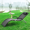 SoBuy OGS38-SCH Sluneční lehátko, Zahradní lehátko, Černé, 100 kg Nosnost