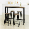 SoBuy OGT22-SCH 5 dílný barový stůl se židlemi Jídelní stůl Barový stůl Kuchyňský stůl Bistro stůl se 4 barovými stoličkami Sedací sestava Průmyslové