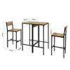 SoBuy OGT42-F 4 dílný barový stůl se židlemi Jídelní stůl Bistro stůl Kuchyňský stůl Kuchyňská linka 2 barové stoly se 2 barovými židlemi