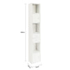 SoBuy STR10-W Koupelnová vysoká skříňka Koupelnová police Stojící police Úložná police Koupelnový nábytek Bílá 33x188x24cm