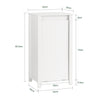 SoBuy BZR100-W Prádelní skříň s rozkládacím pytlem na prádlo Koš na prádlo Koupelnová skříňka Bílá 45x85,5x35 cm