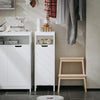 SoBuy BZR122-W Prádelní skříň Koš na prádlo Koupelnová skříňka Bílá 30x90x30 cm