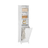 SoBuy BZR124-W Vysoká skříňka na prádlo Koupelnová police Koupelnový nábytek Bílá 40x170x38cm