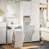 SoBuy BZR124-W Vysoká skříňka na prádlo Koupelnová police Koupelnový nábytek Bílá 40x170x38cm