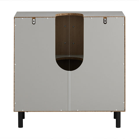 SoBuy BZR133-NG Skříňka pod umyvadlo Koupelnová skříňka Koupelnový nábytek Přírodní šedá 60x60x30cm