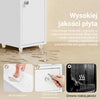 SoBuy BZR219-W úzká koupelnová skříňka, 20 cm, skříňka na toaletní papír se zásuvkou a držákem na toaletní papír, volně stojící, malý regál do WC a koupelny, bílá
