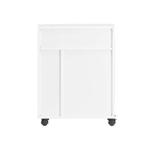 SoBuy BZR31-W Skříňka do koupelny Koupelnový vozík Nízká skříňka Bílá