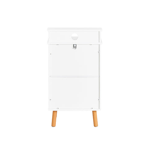 SoBuy FBT125-W Noční stolek Odkládací stolek Telefonní stolek Bílá 40x71x35cm
