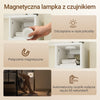 SoBuy FBT149-E-WG, úzký noční stolek s nabíjením a LED senzorem, 20x35x60cm | 20 cm široký noční stolek s výřezem pro lištu, prostorově úsporný pro malé místnosti, bílý vzhled dřeva