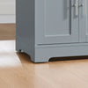 SoBuy FKW129-HG, Kuchyňský ostrůvek s výklopnou deskou a skrytými kolečky, 2 zásuvky, 115 × 68,7 × 91 cm