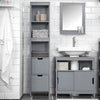 FRG126-SG Vysoký regál do koupelny koupelnová police se zásuvkami koupelnový nábytek tmavě šedá 30x145x30cm