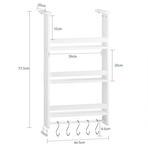 FRG150-W Závěsná police na lednici, kuchyňská police, police na koření 44,5x73,5x20cm