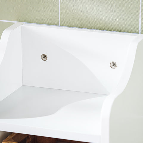 FRG177-W Držák toaletního papíru Úložný prostor na toaletní papír Koupelnová police Bílý