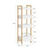 SoBuy FRG226-H-WN, Úzká koupelnová skříňka 20 cm, 4 police, 90 × 28 × 20 cm, bílá