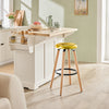 SoBuy FST89-G Designová barová židle s podnožkou Barová židle Pultová stolička Vysoká stolička Zlatá Výška sedáku: 73cm