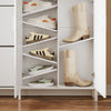 SoBuy FSR231-W Wąska Szafka na Buty Uchylna 14 cm na Nóżkach, Biały Mat, 115.5×14.5×117 cm