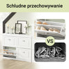 SoBuy FSR64-W+FSR79-W, bílá sestava do předsíně, botníková lavice + skříňka s výklopnými dvířky, hloubka 24 cm