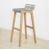 SoBuy FST76-HG Designová barová židle s opěrkou nohou Pultová stolička Vysoká stolička Šedá