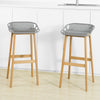 SoBuy FST77-HG Designová barová židle s podnožkou Barová stolička Pultová stolička Vysoká stolička Šedá