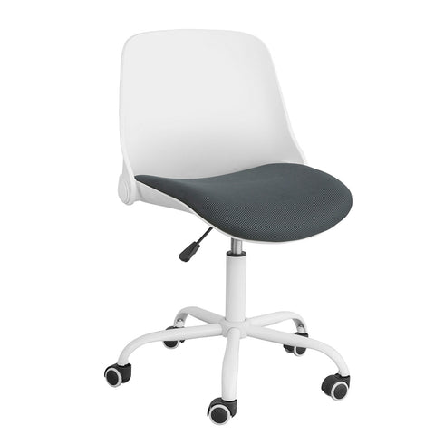 SoBuy FST87-W Stolní židle se sklopným opěradlem Dětská otočná židle Kancelářská židle Výškově nastavitelně 50-62cm