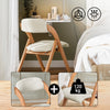 SoBuy FST92-Wx2 Skládací židle, čalouněné dřevo, sada 2 kusů - ergonomická kuchyňská a jídelní židle, skládací a prostorově úsporná, kompletně smontovaná, do kuchyně, na balkon, do kanceláře, bílá 47,5 x 77 x 59 cm