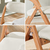 SoBuy FST92-Wx2 Skládací židle, čalouněné dřevo, sada 2 kusů - ergonomická kuchyňská a jídelní židle, skládací a prostorově úsporná, kompletně smontovaná, do kuchyně, na balkon, do kanceláře, bílá 47,5 x 77 x 59 cm
