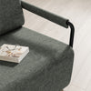 SoBuy | Šedé relaxační křeslo s podnožkou | Moderní čalouněné křeslo do obývacího pokoje | 74×67×78 cm | Nosnost 143 kg | FST99-DG