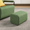 SoBuy | Polohovací křeslo s podnožkou | Sametové zelené, styl loft | 59×74×78 cm | Nosnost 143 kg | FST99-SY