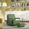 SoBuy | Polohovací křeslo s podnožkou | Sametové zelené, styl loft | 59×74×78 cm | Nosnost 143 kg | FST99-SY