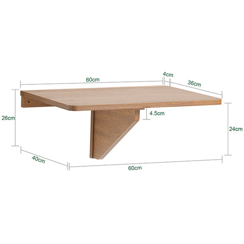 SoBuy FWT03-PF Skládací nástěnný stůl Kuchyňský stůl Dětský nábytek Vintage 60x26x40cm