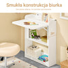 SoBuy FWT92-W Skládací nástěnný stůl se 3 policemi a sklopnou deskou – 64×58×82 cm, nosnost 35 kg, bílý